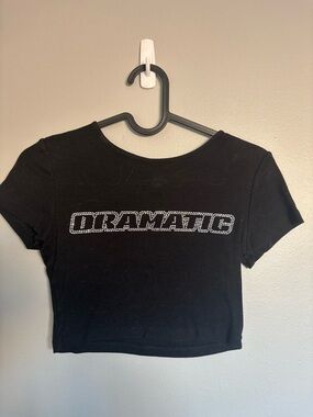 H&M “Dramatic” Graphic Crop Tee